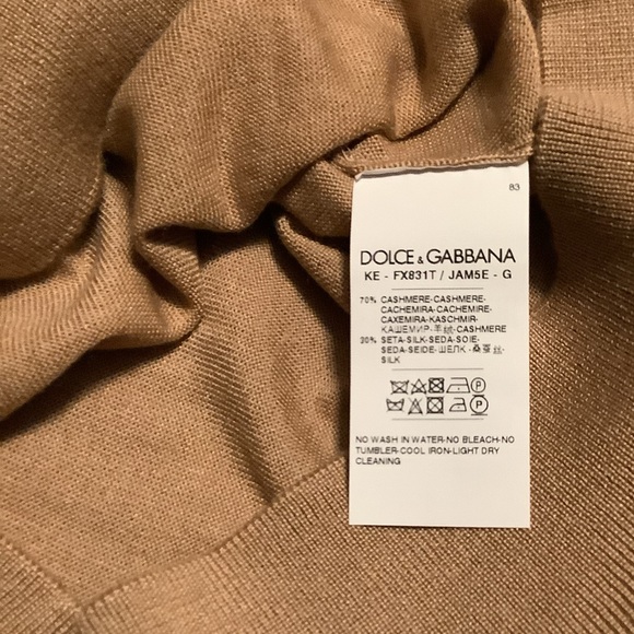 Dolce & Gabbana Silk Cashmere Sweater Sz L - Picture 5 of 6